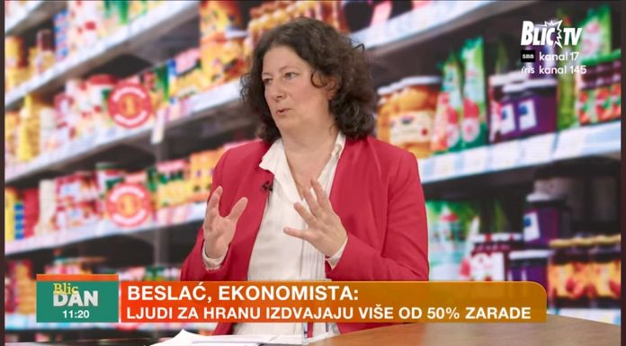 Paunović: Velike razlike između zvanične i sindikalne korpe