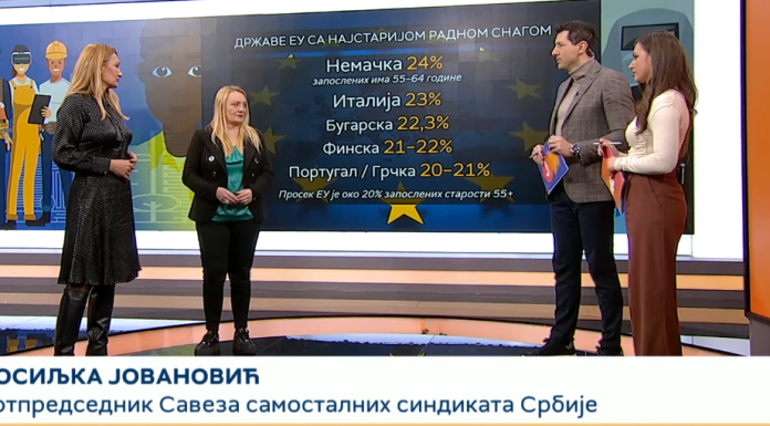 Jovanović: Pomiriti interese privrede i starije radne snage